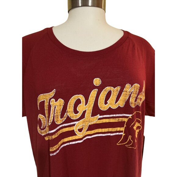 USC Trojans Colosseum Athletics The Front Tie Red T-Shirt Women's M NEW - Picture 4 of 7
